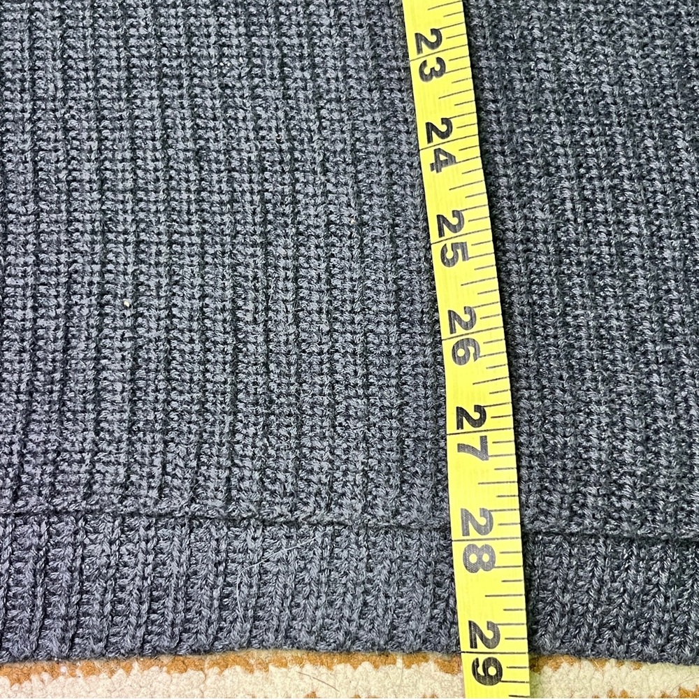 PACT - Fisherman Turtleneck Tunic Sweater 100% Cotton - Gray/Charcoal Size Large - Picture 7 of 8
